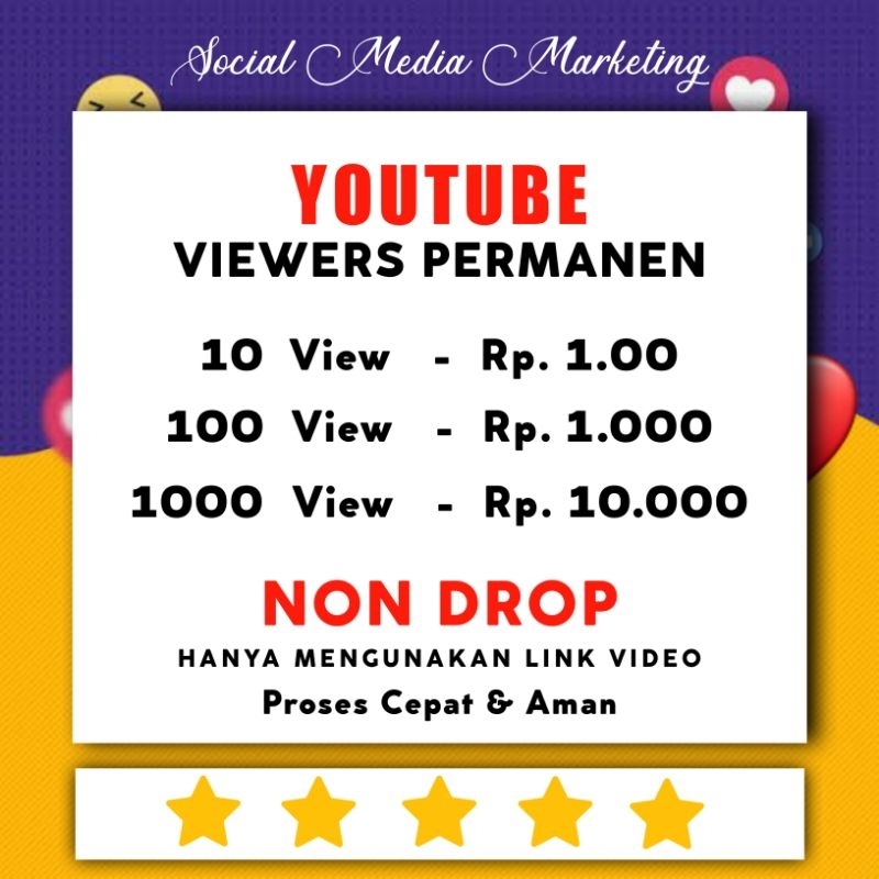 100 Viewer Youtube Bonus Like Permanen - View Youtube Permanen Monetisasi Termurah Gratis Like