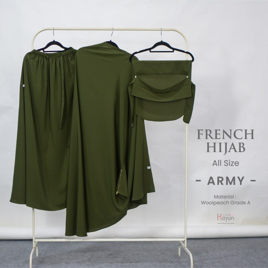 TERPOPULER KHIMAR SET WOLFIS HAYURI - FRENCH KHIMAR SET WOLFIS MONALISA GRADE A BY HAYURI