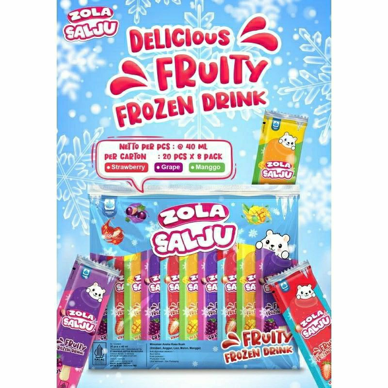 

Zola Salju Minuman Cair dibeku Frozen Drink 1 Pack Isi 20