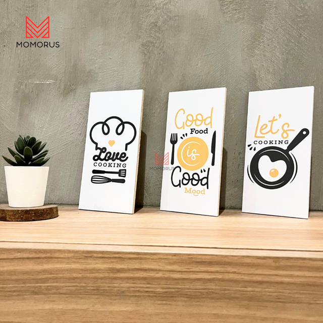 Foto Asli  Set Hiasan Dinding Meja Aesthetic Lukisan Kamar Ruang Tamu Dapur Dekorasi Dinding Dapur