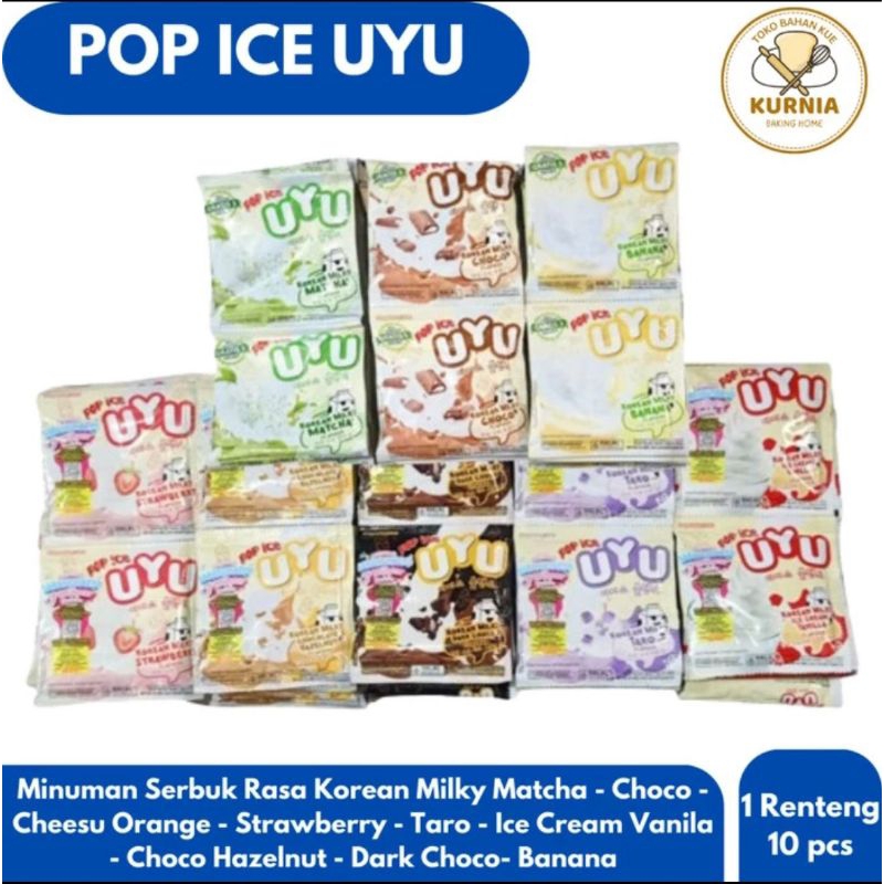 

1 rcg pop ice uyu korean milky all varian 10 sachet