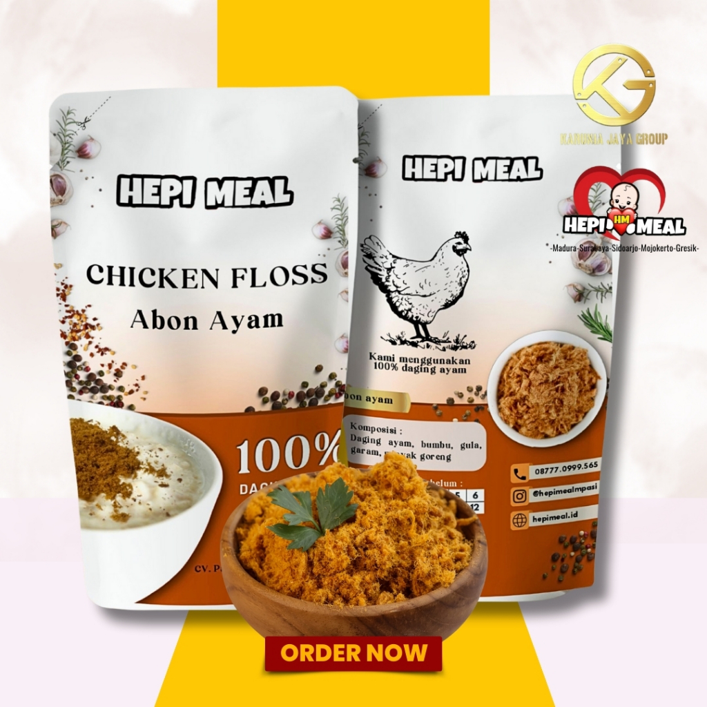 

Abon Bayi Lembut Ayam HEPI MEAL | Abon MPASI Tanpa Pengawet Non MSG