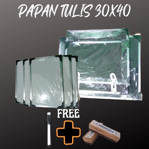 

PAPAN TULIS ukuran 30 x 40 Free Spidol + Penghapus