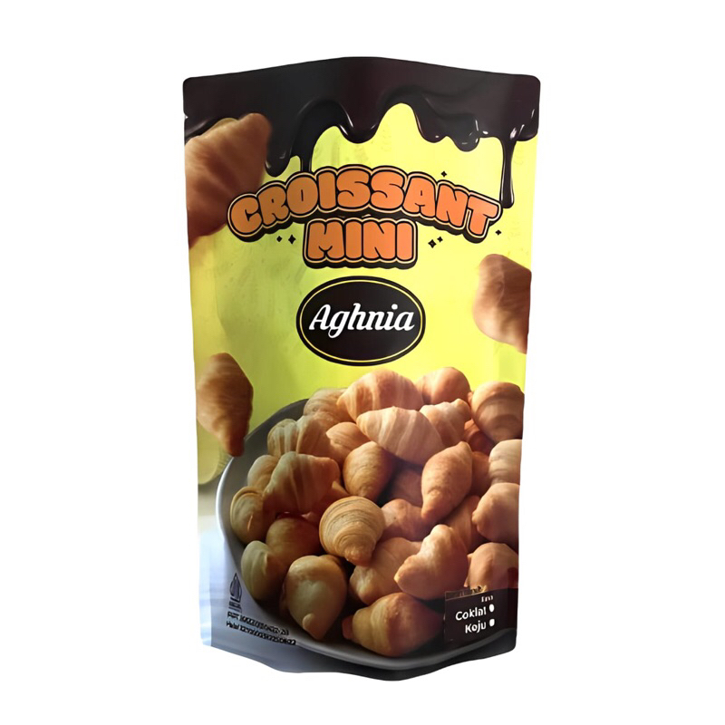 

Aghnia cromboloni mini dengan rasa coklat dan keju kemasan vouch