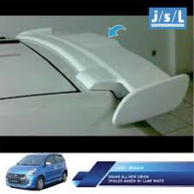 spoiler daihatsu sirion perodua myvi plastik dengan lampu termurah!!!