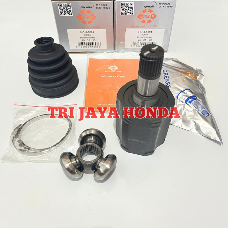 Cv Joint As Roda Dalam Honda Brv Manual MT 2015 - 2021 Unifar
