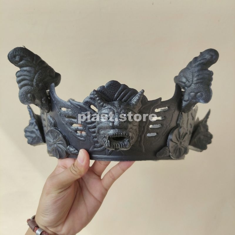 (1 Set) Mahkota dan Kaki Sangkar Perkutut Model Barong