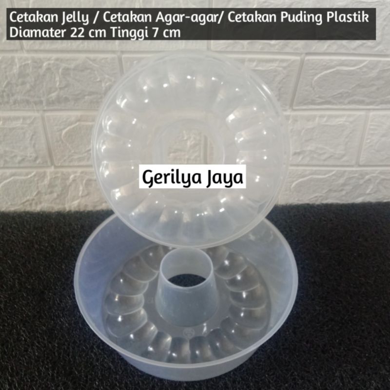 Cetakan Puding / Cetakan Agar Plastik 22 cm