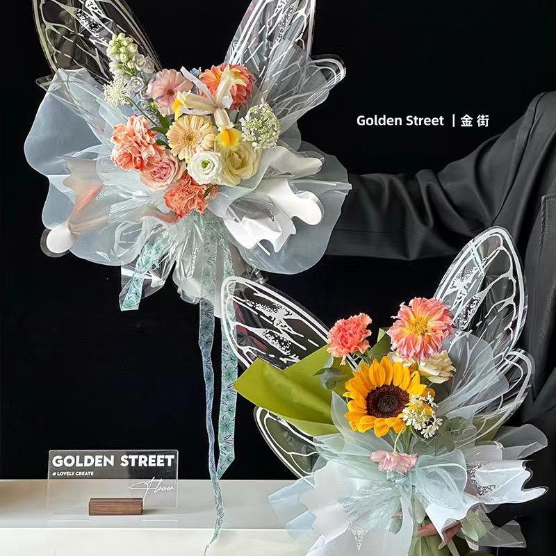 

AESTHETICFLORIST- (1 SET) KERTAS CELLOPHANE SAYAP KUPU-KUPU / KERTAS BUKET MOTIF BUTTERFLY / TRANSPARANT WRAPPING FLOWER / DEKORASI BUKET BUNGA / PLASTIK WATERPROOF