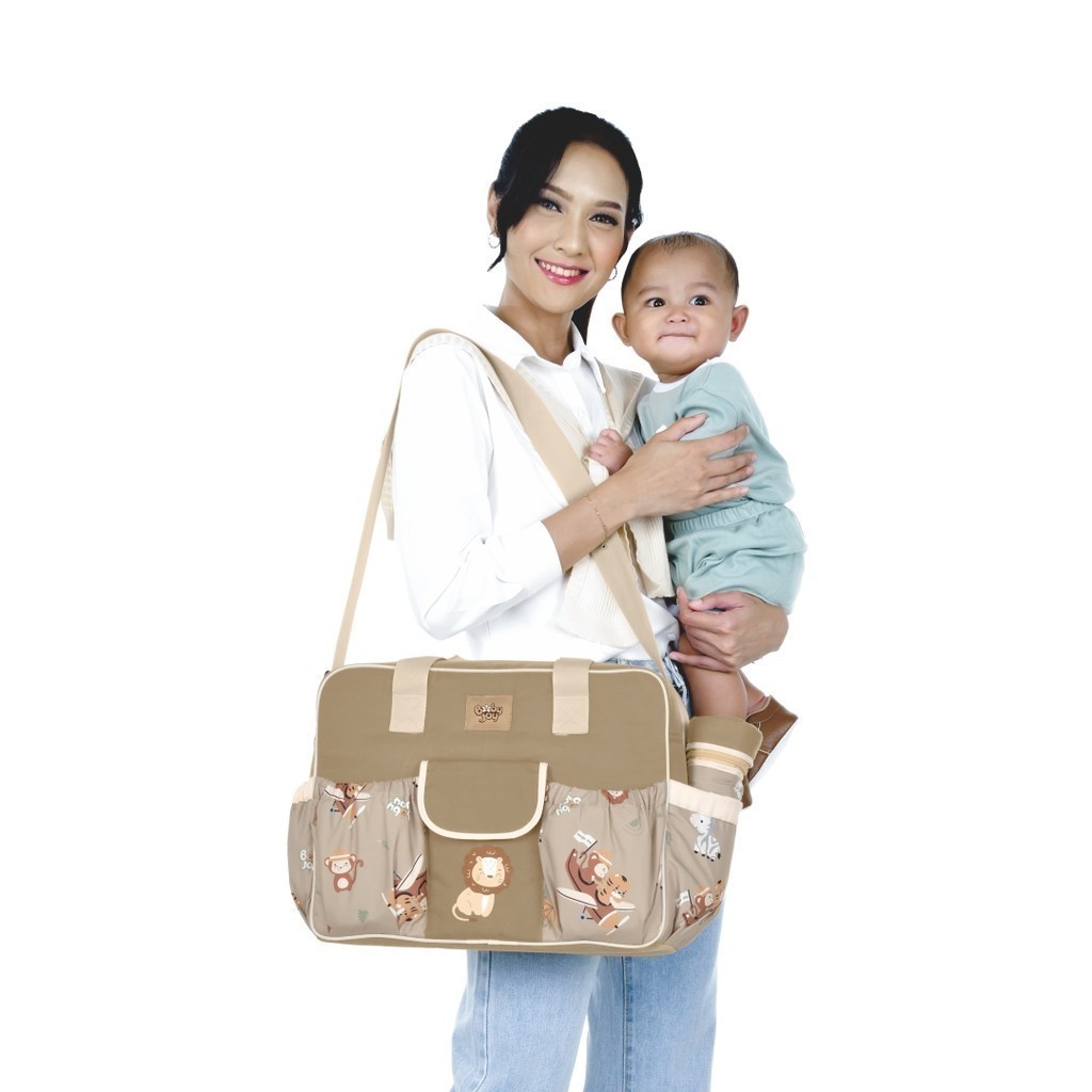 BABY JOY || Tas Bayi BESAR + Tempat Botol Susu | Perlengkapan Traveling Jumbo .