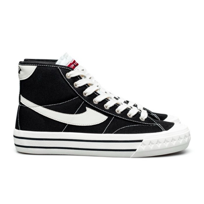 Compass Retrograde High Black White | Sepatu Sneakers