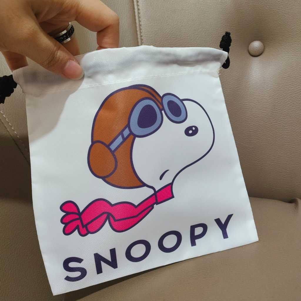 Drawstring Pouch/Pouch Tali Serut Snoopy
