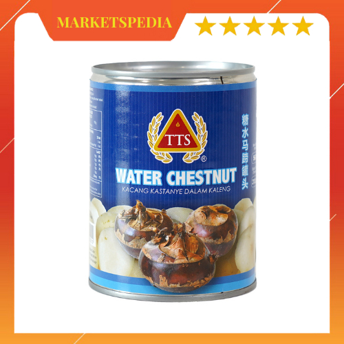 

TTS Canned Water Chestnut Whole Peeled Buah Sarangan dalam Larutan 567 GR