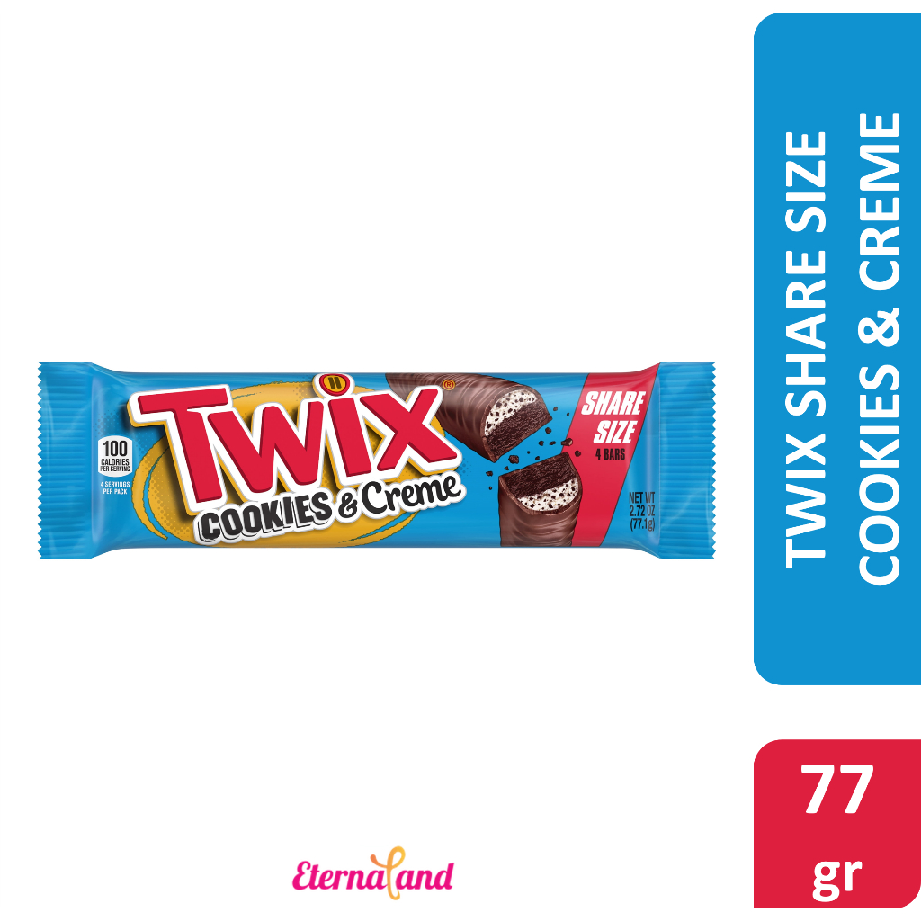 

Twix Cookies & Cream Bar - cokelat kukis impor USA