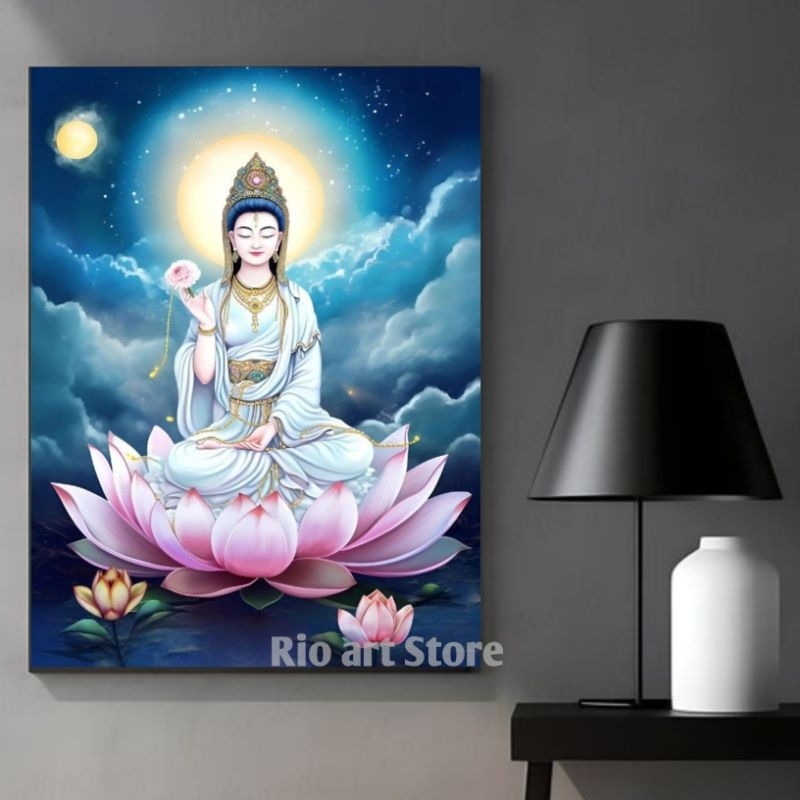 Hiasan dinding poster dewi kwan im untuk walldecor atau dekorasi dinding