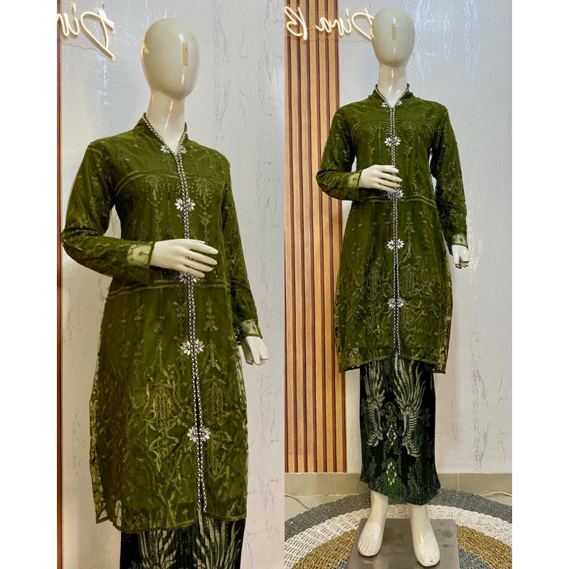 Kebaya Rania Abaya Tunik Payet/Kebaya Abaya/Kebaya Busui/Kebaya Modern