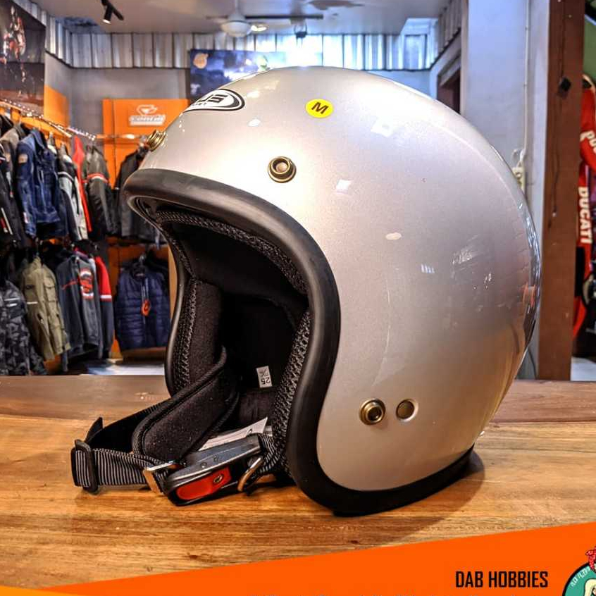 Helm Zeus 385C Silver Polos Retro