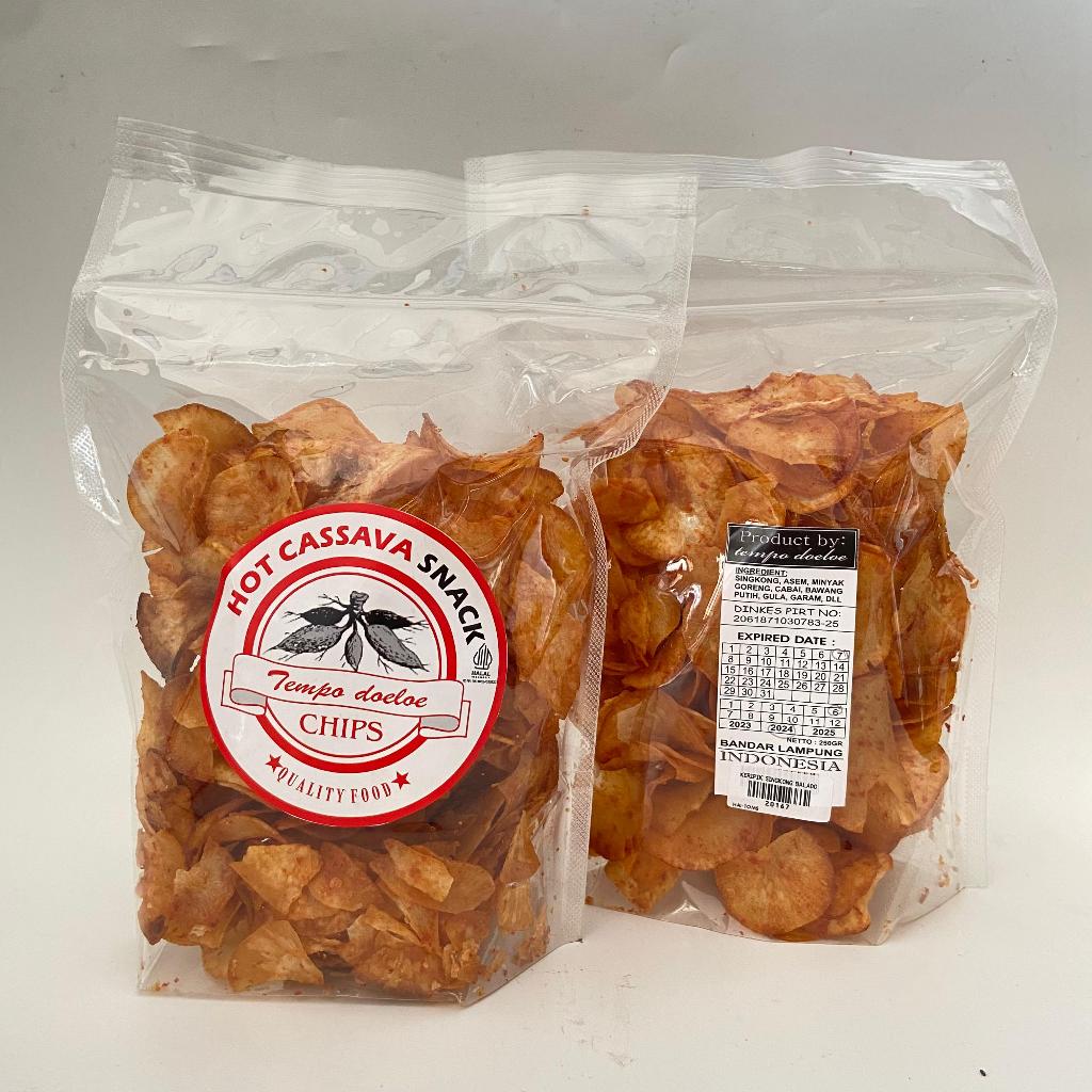 

Hot Casava Snack Tempoe Doeloe 250 gr keripik singkong pedas balado snack