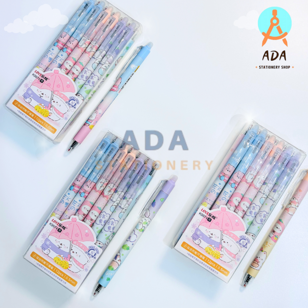 

(1PC) PULPEN GEL CETEK ERASABLE K-9974 WINTER CAT / BOLPEN CETEK HAPUS/ BOLPEN HAPUS/PULPEN CETEK HAPUS