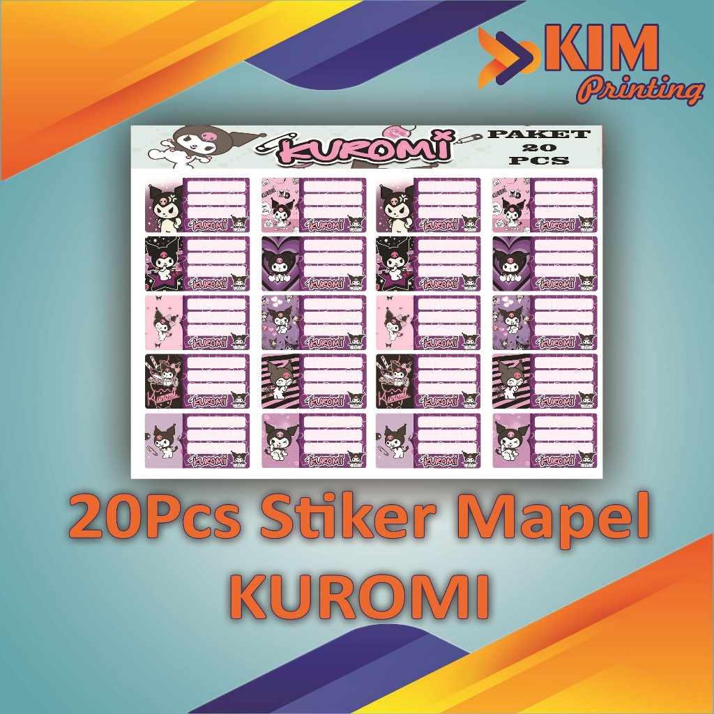 

(20PCS) STIKER LABEL BUKU PELAJARAN / STIKER LABEL NAMA BUKU PELAJARAN KARAKTER KUROMI