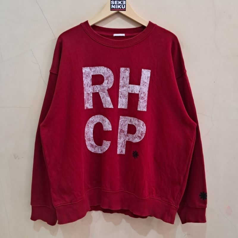 Crewneck Band RHCP x GU UNIQLO Official Backit bahan babyteri