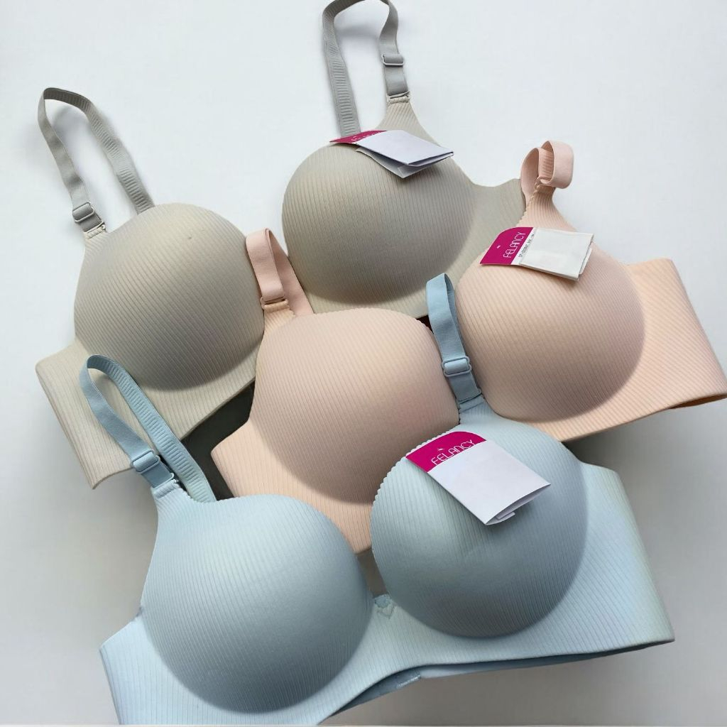 Bra BH FELANCY 03004 - Tanpa Kawat - Kait 3 - Wireless Padded Bra - Beha Felancy