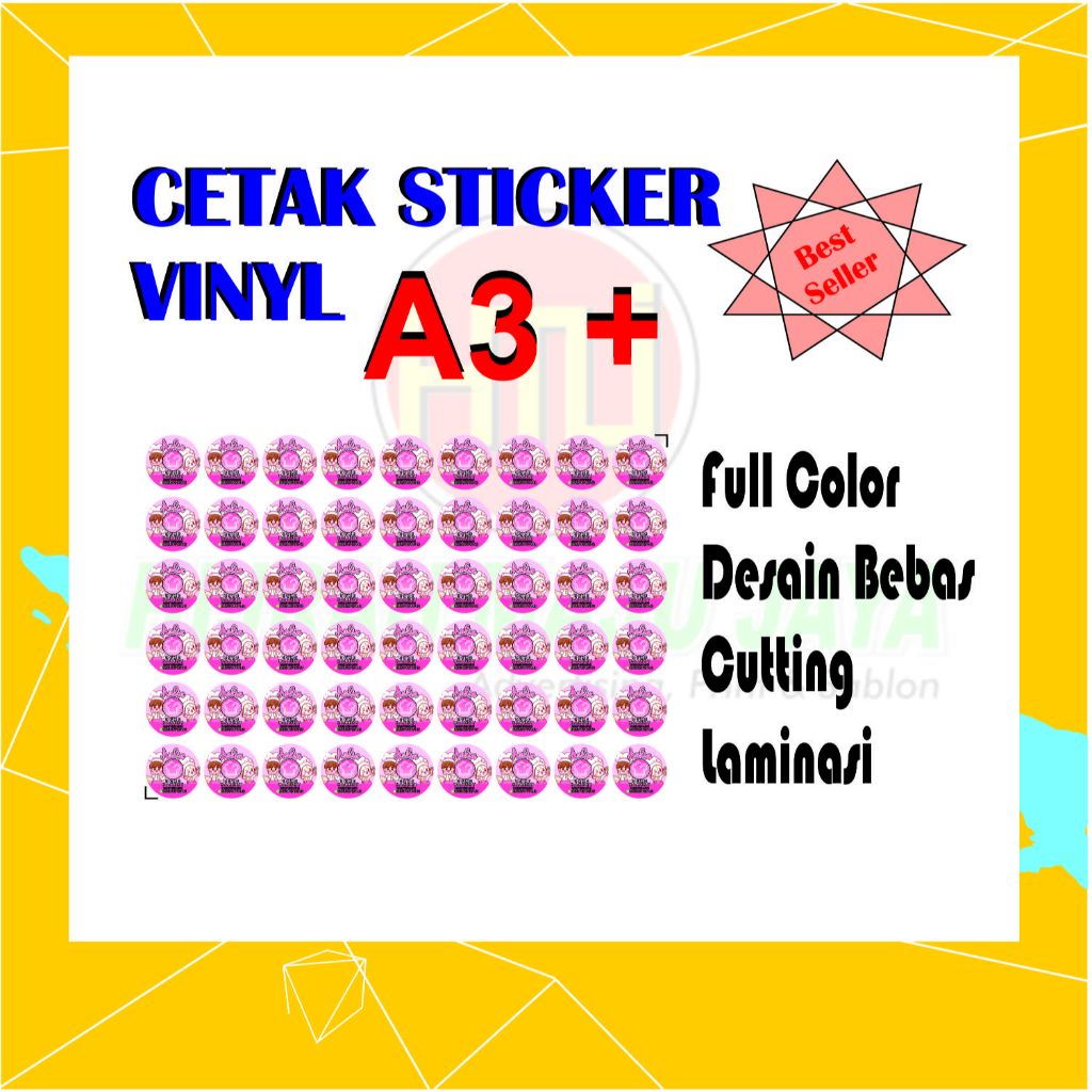 

Print Cetak Stiker Vinyl A3+