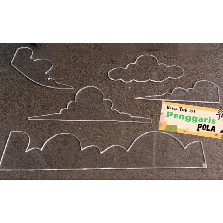 

Penggaris Awan 5 Model Bahan dari Acrilik Untuk Kertas A4 KODE K1A5