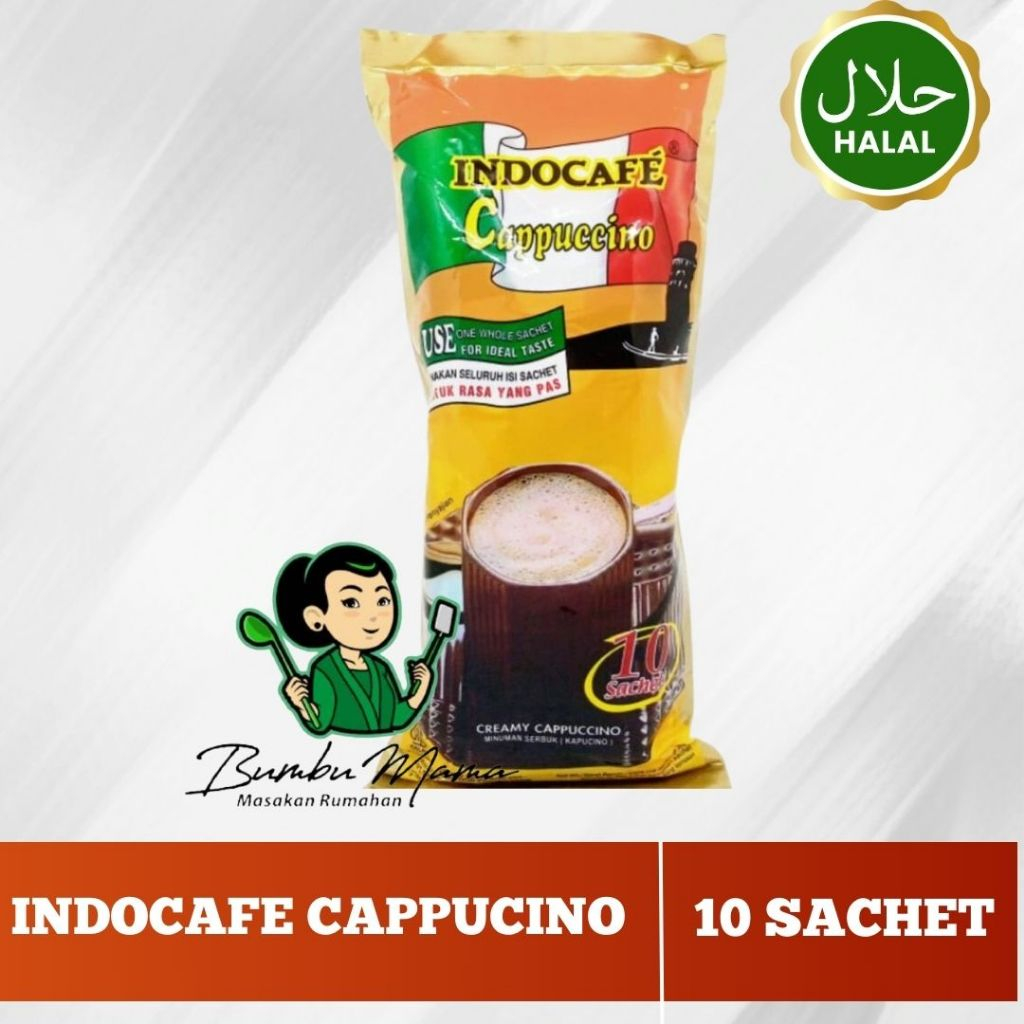 

Kopi Indocafe Cappuccino Kemasan Sachet (isi 10 x 25 gram)