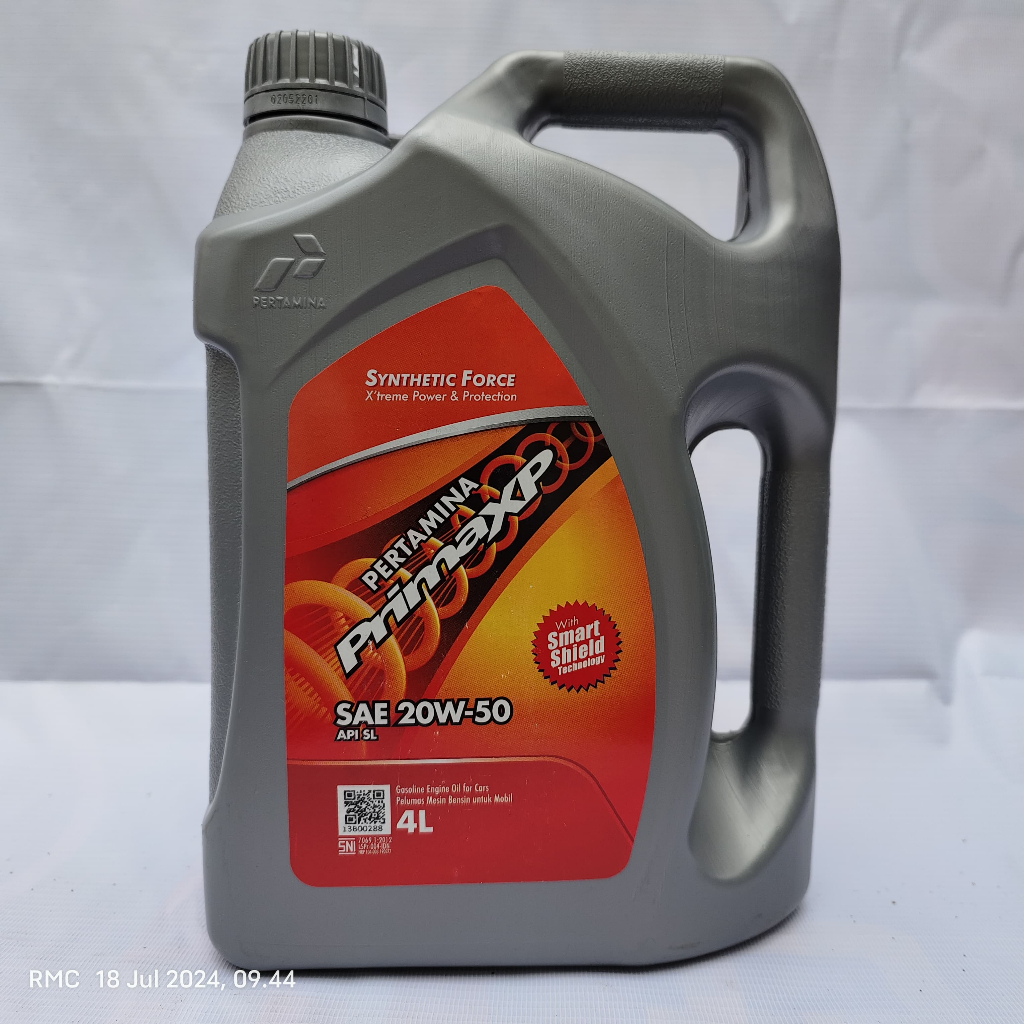 OLI MESIN MOBIL BENSIN PERTAMINA PRIMA XP 20W-50 4 LITER OLI PERTAMINA 1L