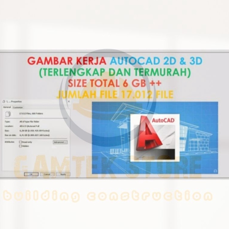 

Gambar Kerja Autocad 2D 3D Terlengkap dan Termurah KODE D8H9