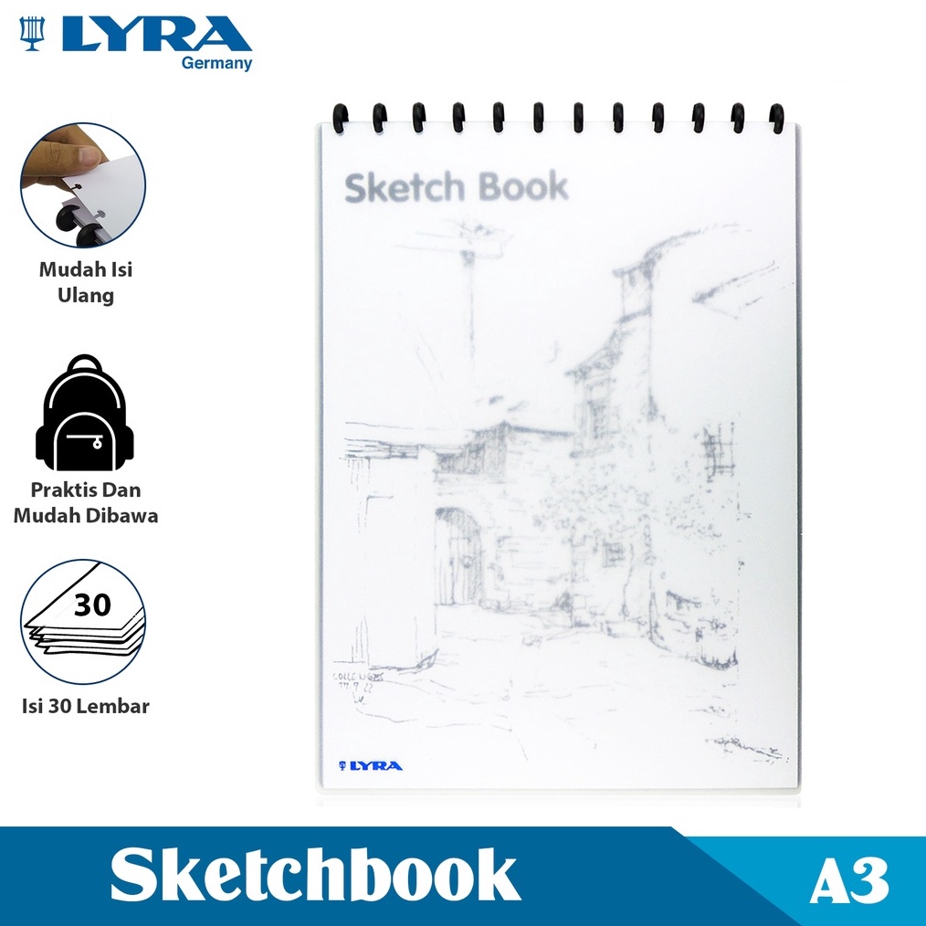 

Lyra Buku Sketsa Ukuran A3 3 Lembar Sketch Book Binder Buku Bergambar Lyr92129 KODE O8F5