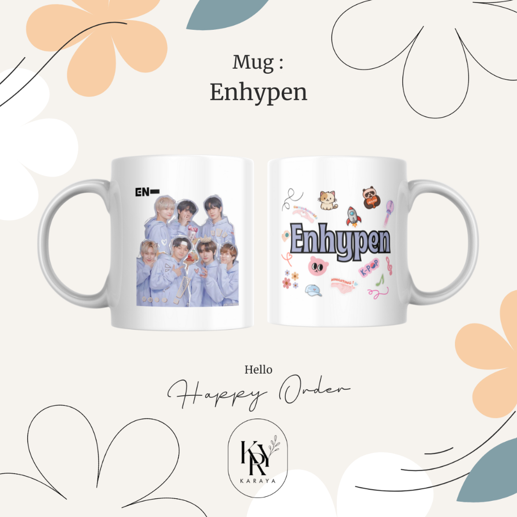 GIFT MUG ENHYPEN  GELAS  ENHYPEN  MUG KPOP KADO WISUDA KADO ULANG TAHUN Karaya Kreatif