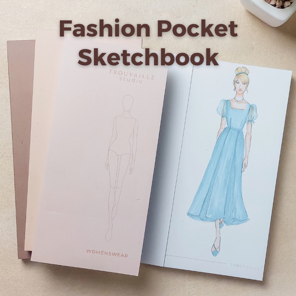 

TROUVAILLE STUDIO Fashion Design Pocket Sketchbook Buku Sketsa Busana KODE C6H6