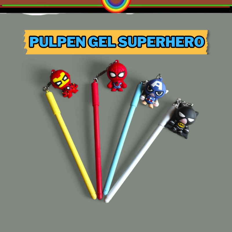 

PULPEN GEL 0.5MM SUPERHERO | SPIDERMAN | CAPTAIN AMERICA | BATMAN | IRONMAN | SUPER HERO | PEN GEL MARVEL AVENGER | ALAT TULIS SEKOLAH | ALAT TULIS KANTOR | ATK | PERLENGKAPAN ALAT TULIS | HADIAH ANAK COWOK | WPP
