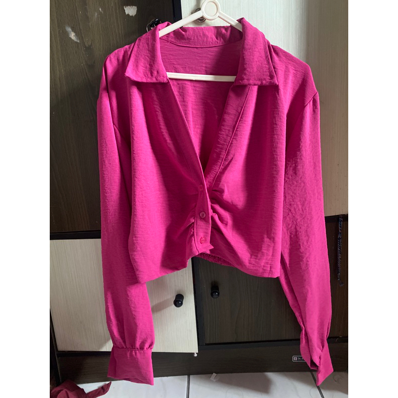 Preloved blouse fushia