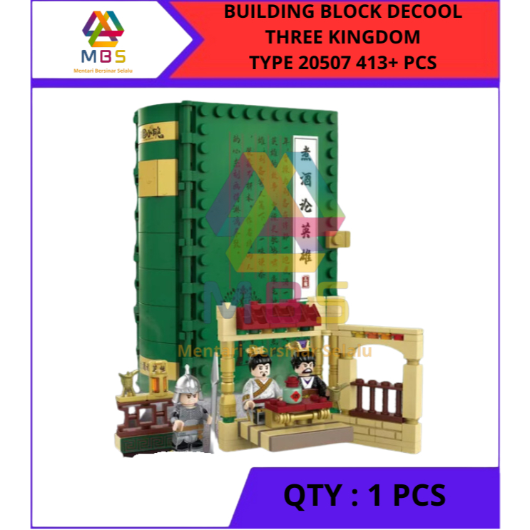 MAINAN SUSUN BALOK DECOOL THREE KINGDOM HEROES TYPE 20507 ISI 413+ PCS