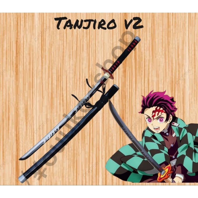katana kayu tanjiro v2 kimetsu no yaiba