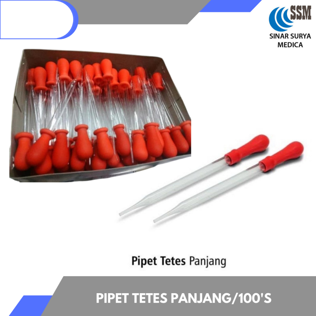 Pipet tetes kaca panjang