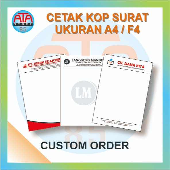 

CETAK KOP SURAT CUSTOM ORDER MURAH (PRE ORDER)