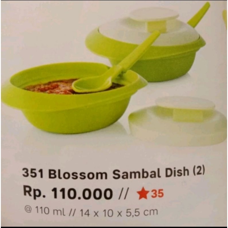 Blossom sambal Dish Tupperware