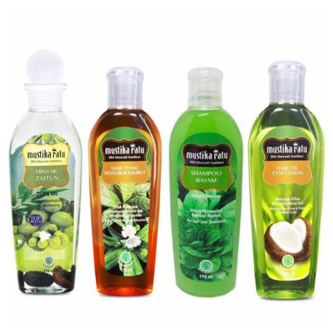 Mustika Ratu Minyak Zaitun / Hair Oil Cem-Ceman / Hair Tonic / Shampo Bayam Travel Size 75 ML