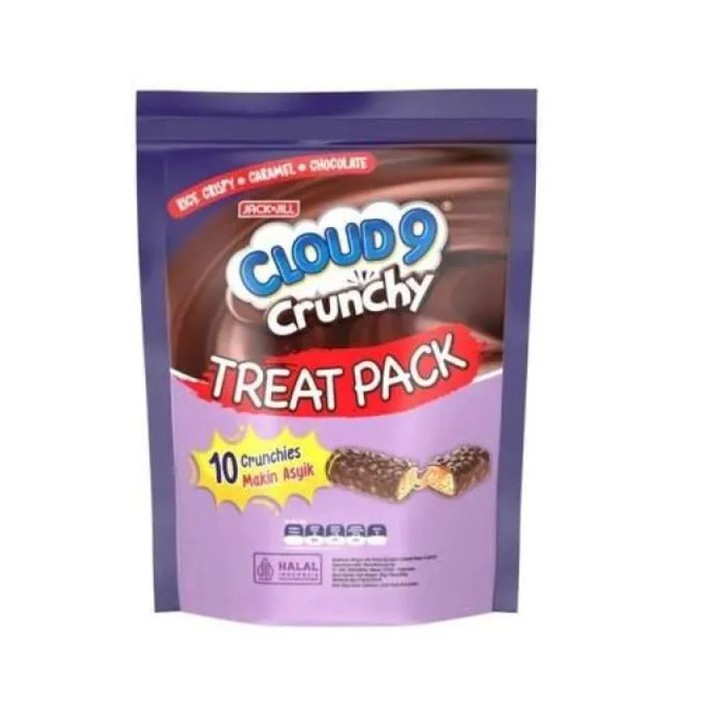 

TERMURAH!! Cloud 9 Crunchy Treat Pack Isi 10pcs Snack bar Wafer PROMO, Jack & Jill Chocolate Bar Cloud 9 Crunchy Isi 10 pcs Wafer Coklat