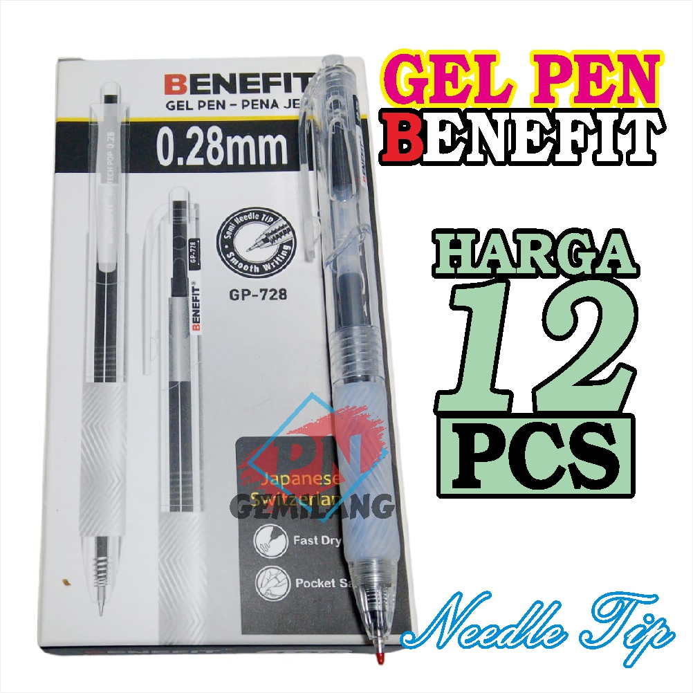 

PROMO MURAH OIL GEL PEN, PENA JEL PULPEN Gel Pen BENEFIT 0.28mm GP 728