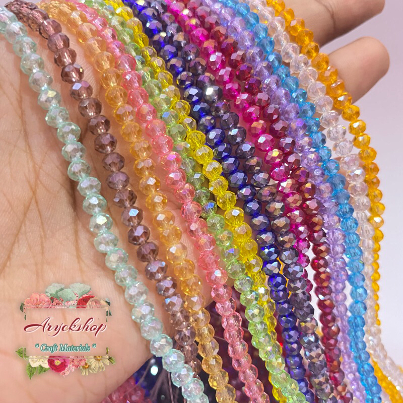 CEKO kristal string 4mm | bahan hiasan baju manik manik baju kristal diamond