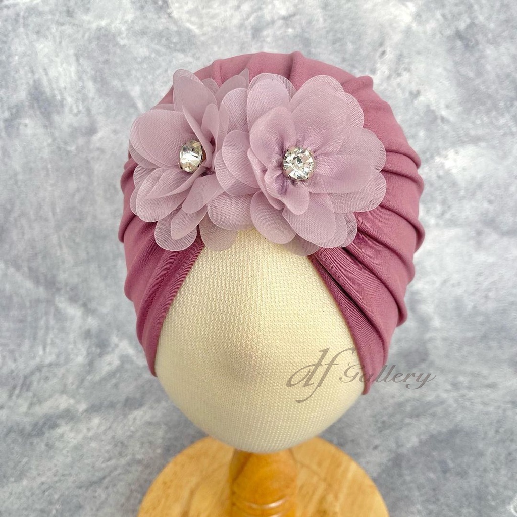 Turban Azana Sorban Bayi Motif Polos | Ciput Baby NewBorn |  Topi Anak Perempuan | Turban Sorban Ana