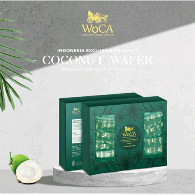 

Woca Premium Chocolate with Wafer 8 Packs Coconut