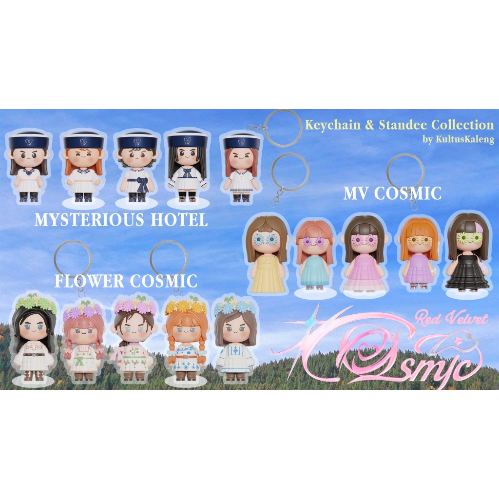 [PRE-ORDER] KULTUSKALENG Red Velvet COSMIC Keyring & Set