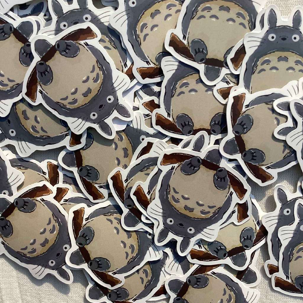 

3 Pcs 5k || Sticker Ghibli Totoro Vnyil Laminasi Doff Waterproof Aesthetic by Artphylios