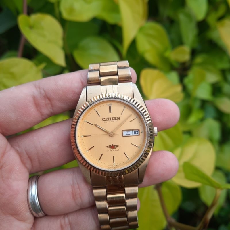 Jam Tangan Citizen 8200 Model President All Gold Eagle 21 Jewels Not SNXJ94